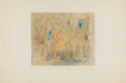 Otto WOLS Otto WOLS (1913 - 1951) - Les Fous, 1938 - Color etching on Rives BFK paper...