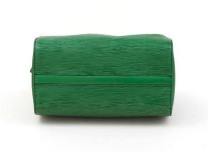 Louis Vuitton LOUIS VUITTON - Speedy 25 green leather bag - Unlined inside - Dimensions:...