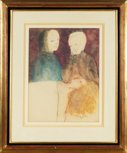 Léonor FINI 
Leonor FINI (1907-1996) - Desdemona and two characters -Lithograph and...
