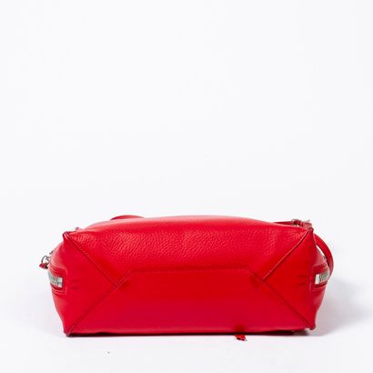 Balenciaga BALENCIAGA - Small tote bag in red grained leather - Removable shoulder...
