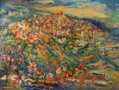 Berthe ROUDILLON Berthe SOURDILLON (1895-1976) - Provencal landscape - Oil on panel...