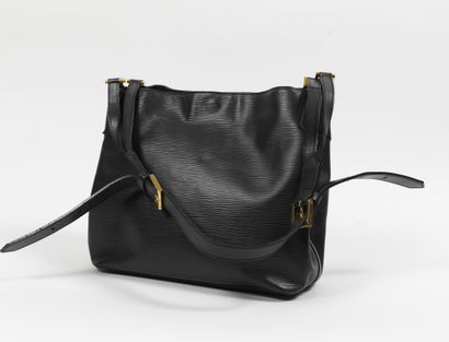 Louis Vuitton LOUIS VUITTON -Sac porté épaule modèle Mandara en cuir épi noir – Intérieur...