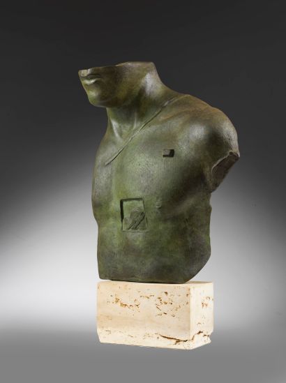 Igor Mitoraj Igor MITORAJ (1944-2014) - Aesclepios - Bronze with green patina - Signed...