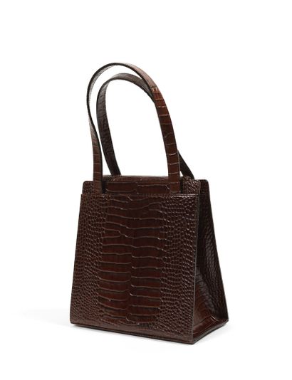 Yves Saint Laurent YVES SAINT LAURENT - Petit sac à main de forme cabas en cuir imprimé...