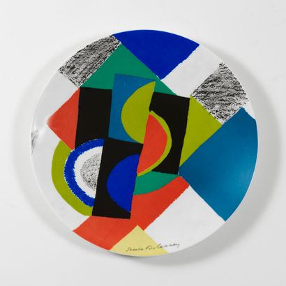 SONIA DELAUNAY Sonia DELAUNAY - Circular rhythms - Large circular dish, limited edition...