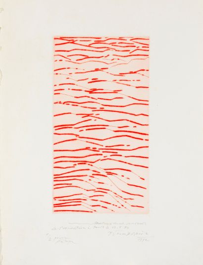 PIERO DORAZIO 
Piero DORAZIO (1927-2005) - Red pursuit, 1/2 - Engraving - signed...