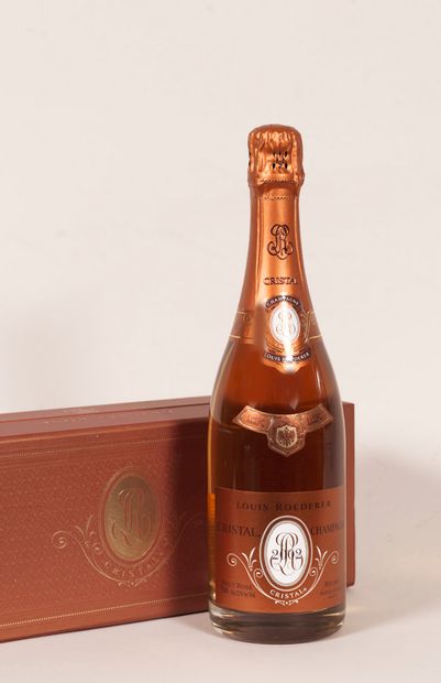 null Cristal Louis Roederer - 1 bouteille hampagne rose brut, année 2002 dans son...