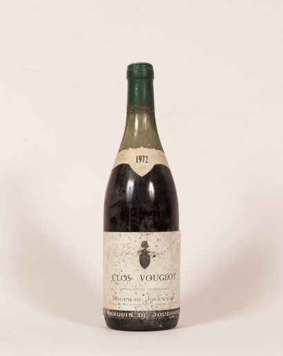 null 1 bouteille Clos Vougeot 1972 - Niveau entre 4 et 4,5 - Etiquette abîmée, marquée,...