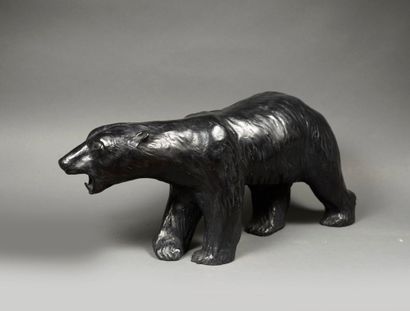 Jorge BORRAS Jorge BORRAS (1952) - Polar bear, 1998 - Bronze with black patina -...
