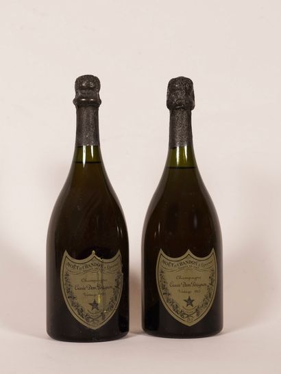 null 2 bouteilles Champagne Dom Perignon 1973, vintage moët et Chandon - Niveau très...