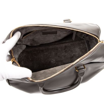 Yves Saint Laurent YVES SAINT LAURENT - Classic Duffle Handbag in grey smooth leather...