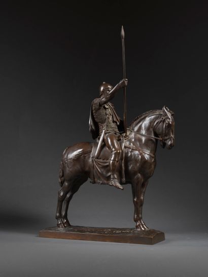 Emmanuel FREMIET Emmanuel FREMIET (1824-1910) - Cavalier romain - Bronze à patine...