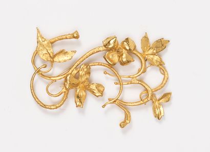 Claude Lalanne Claude LALANNE (1925-2019) - Belt buckle in gilt bronze - Signed and...