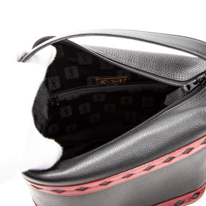 Yves Saint Laurent YVES SAINT LAURENT- Small handbag in black grained leather and...