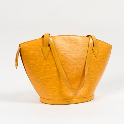 Louis Vuitton LOUIS VUITTON -Sac Saint Jacques en cuir épi jaune – Intérieur en microfibre...