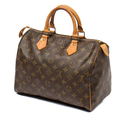 Louis Vuitton LOUIS VUITTON - Speedy 30 Bag - in monogrammed canvas and natural leather...