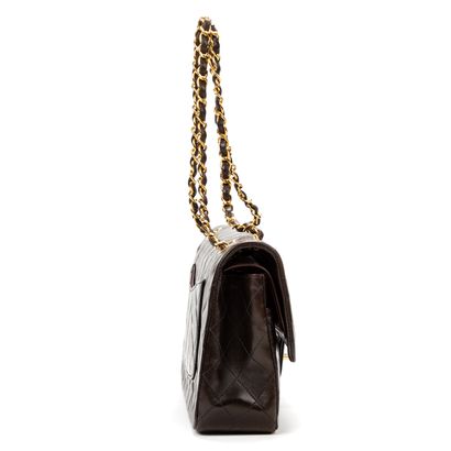 Chanel CHANEL - Classic handbag with double flap - In black lambskin - Inside in...