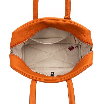 Hermès HERMES - Victoria Handbag - In orange togo calfskin - Palladium jewelry -...