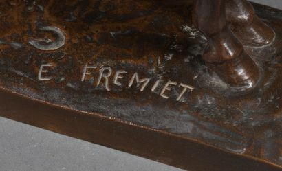 Emmanuel FREMIET Emmanuel FREMIET (1824-1910) - Cavalier romain - Bronze à patine...