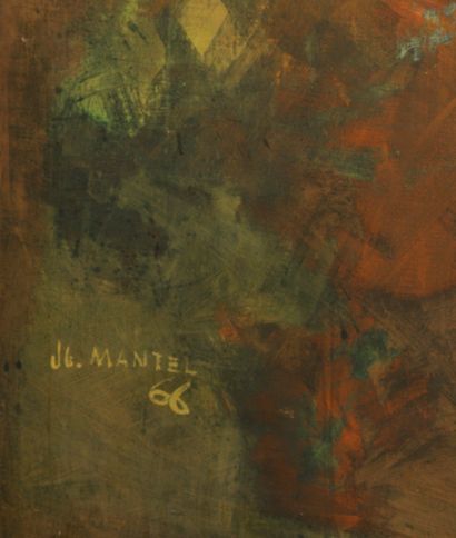 Jean Gaston MANTEL 
Jean Gaston MANTEL (1914-1995) - Paravent à trois volets composés...