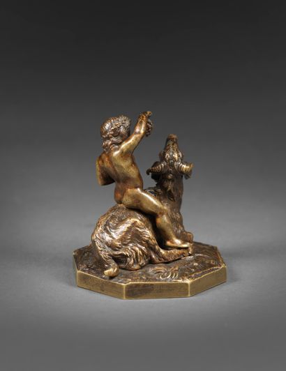 Antoine-Louis Barye Antoine-Louis BARYE (1795-1875) - Bacchus child sitting on a...