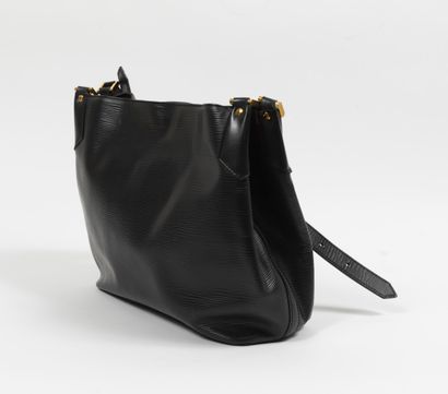 Louis Vuitton LOUIS VUITTON -Sac porté épaule modèle Mandara en cuir épi noir – Intérieur...
