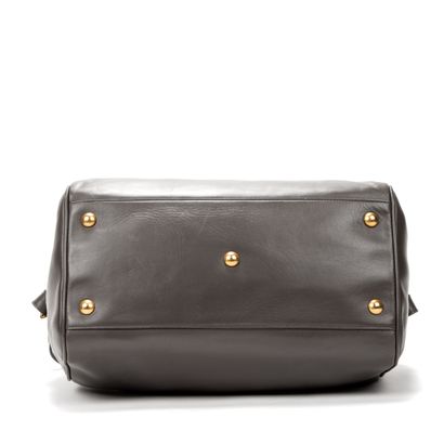 Yves Saint Laurent YVES SAINT LAURENT - Classic Duffle Handbag in grey smooth leather...
