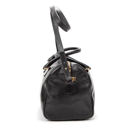 Yves Saint Laurent YVES SAINT LAURENT- Classic Duffle handbag in black smooth leather...