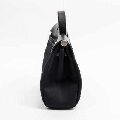 Hermès HERMES - Herbag model backpack in black leather, delivered with two black...