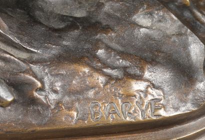 Antoine-Louis Barye Antoine-Louis BARYE (1795-1875) - Stag rubbing its antlers against...