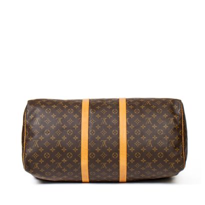 Louis Vuitton LOUIS VUITTON - Keepall 55 bag - in monogrammed canvas and natural...