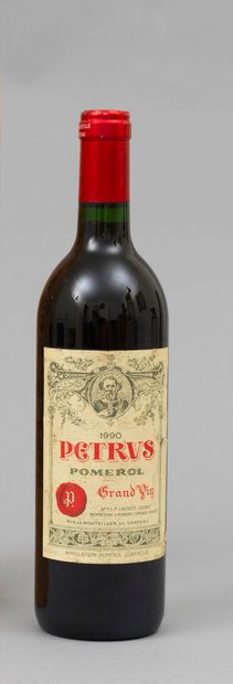 Vin Petrus 1 bouteille Château Petrus 1990 Pomerol (etiquette très légerement marquée,...