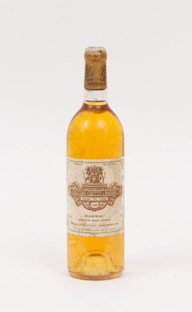 Vin Coutet Barsac 1 bouteille Château Coutet Barsac 1986
