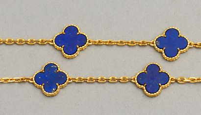 VAN CLEEF & ARPELS 
VAN CLEEF & ARPELS - "Alhambra" long necklace in 18k yellow gold,...