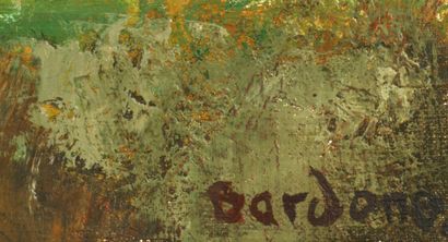 Guy BARDONE 
Guy BARDONE (1927-2015) - Printemps à Loches - Huile sur toile signée...