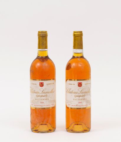 Vin Lamothe 2 bouteilles Château lamothe 1999 Sauternes