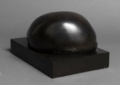 Ferdinand PARPAN Ferdinand PARPAN (1902-2004) - Chat endormi - Bronze à patine noire...