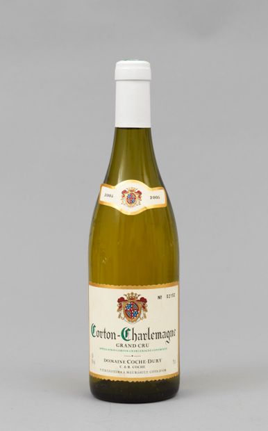 Vin Corton Charlemagne 1 bouteille Corton Charlemagne 2005 Coche Dury (étiquette...