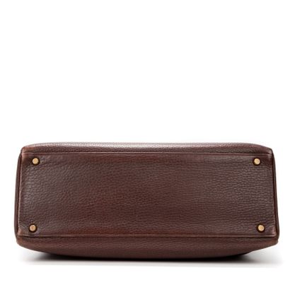 HERMES HERMES Kelly Handbag 40 cm - In brown taurrion clemency - Inside in brown...