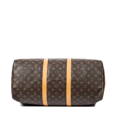 LOUIS VUITTON LOUIS VUITTON - Keepall 50 bag - in monogrammed canvas and natural...