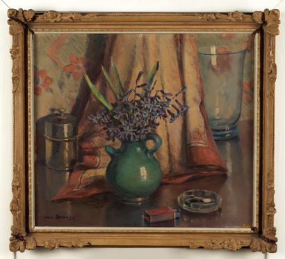 Paul SERVAIS Paul SERVAIS (1867-1931) - Still life - Oil on panel signed lower left...