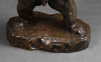 Antoine Louis BARYE Antoine-Louis BARYE (1795-1875) - Ours debout N°2 , 1880 - Bronze...