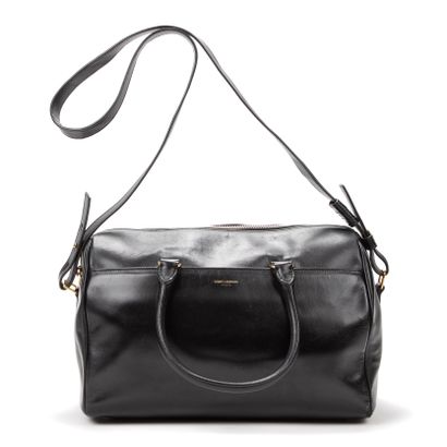 Yves Saint LAURENT YVES SAINT LAURENT- Classic Duffle handbag in black smooth leather...