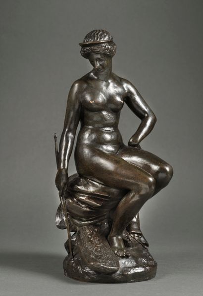 Antoine Louis BARYE Antoine-Louis BARYE (1795-1875) - Juno, 1880 - Bronze with a...