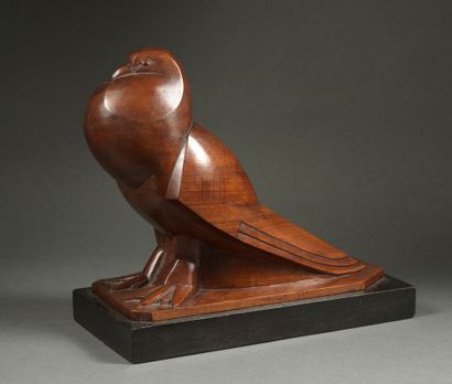 J.MARTEL J. MARTEL (1896-1966) - Pigeon à queue plate, 1925 - Palissandre - Musée...