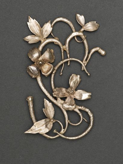 Claude LALANNE Claude LALANNE (1925-2019) - Decorative element in silvered bronze...