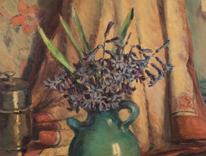 Paul SERVAIS Paul SERVAIS (1867-1931) - Still life - Oil on panel signed lower left...