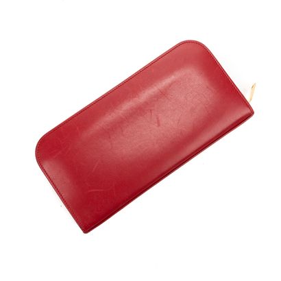 Yves Saint LAURENT YVES SAINT LAURENT - Card holder, purse in red box calfskin -...