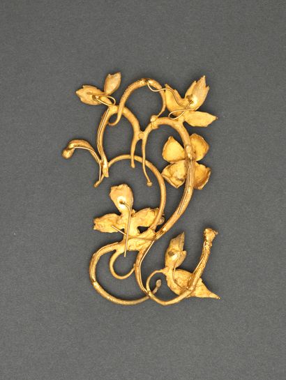Claude LALANNE Claude LALANNE (1925-2019) - Decorative element in gilded bronze -...