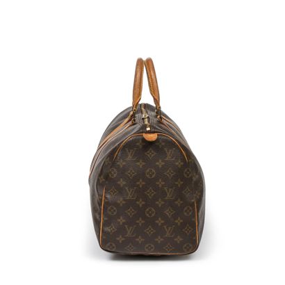 LOUIS VUITTON LOUIS VUITTON - Keepall 45 bag - in monogrammed coated canvas and natural...